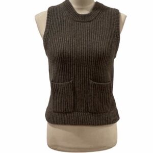 LIKE NEW Madewell Women's Brown Sleeveless Merino Wool Vest XS